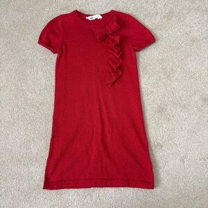 H&M Red Kids Dress with Ruffle Accent